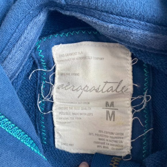 Dark Blue Aeropostale Zip Up Hoodie - Picture 3 of 3